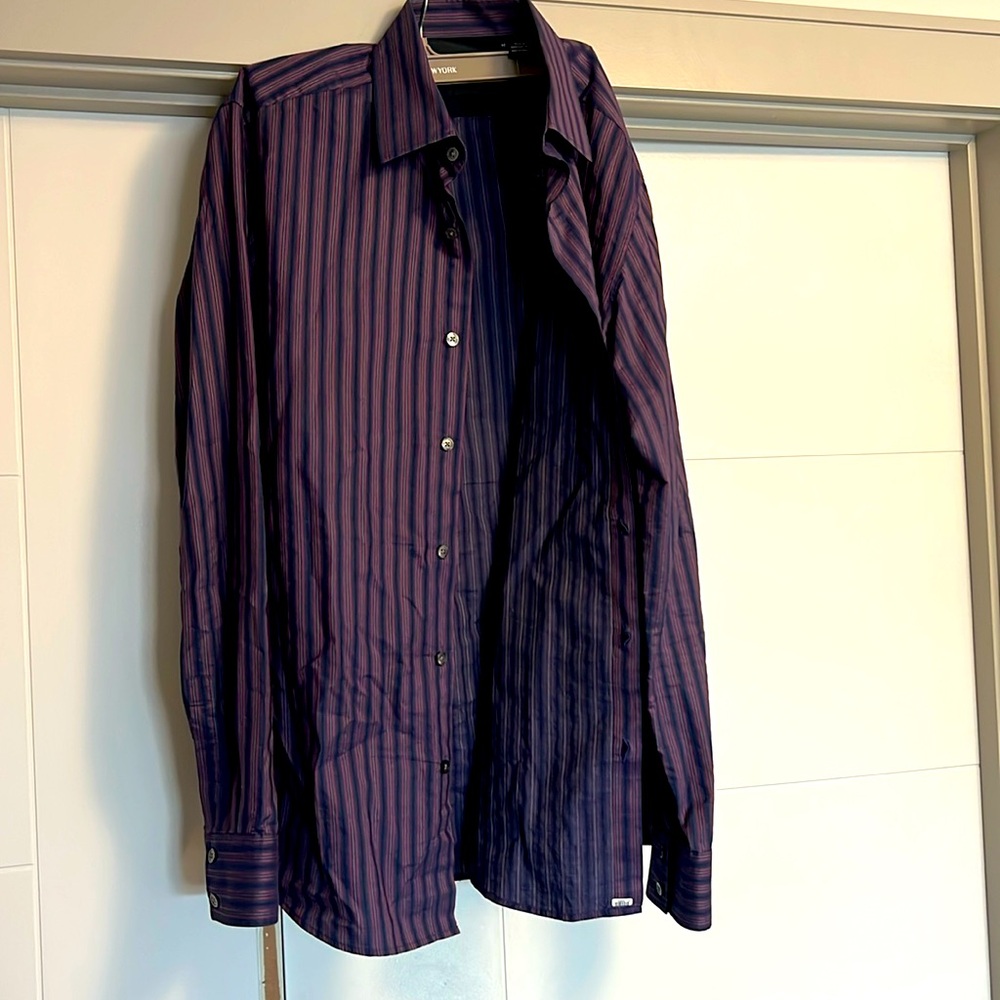 Boss stripped button up shirt